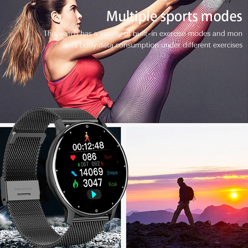 Montre de sport connectée pour les femmes, étanche conforme à la norme IP67, Bluetooth