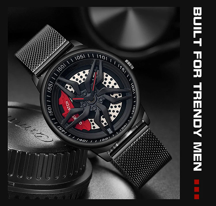 montre hommes a cadran rotatif/étanche