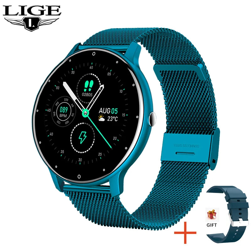 Montre de sport connectée pour les femmes, étanche conforme à la norme IP67, Bluetooth