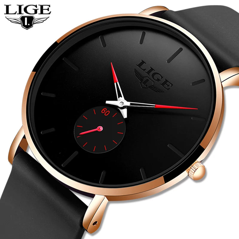 LIGE mode sport luxe hommes montres haut de gamme étanche