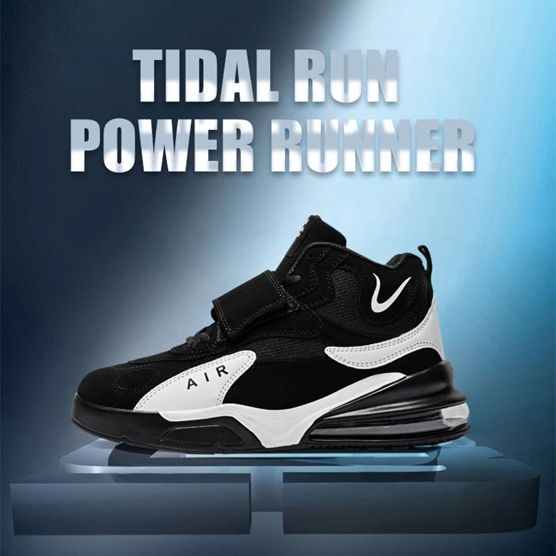 Baskets en cuir "air bump"pour hommes et femmes