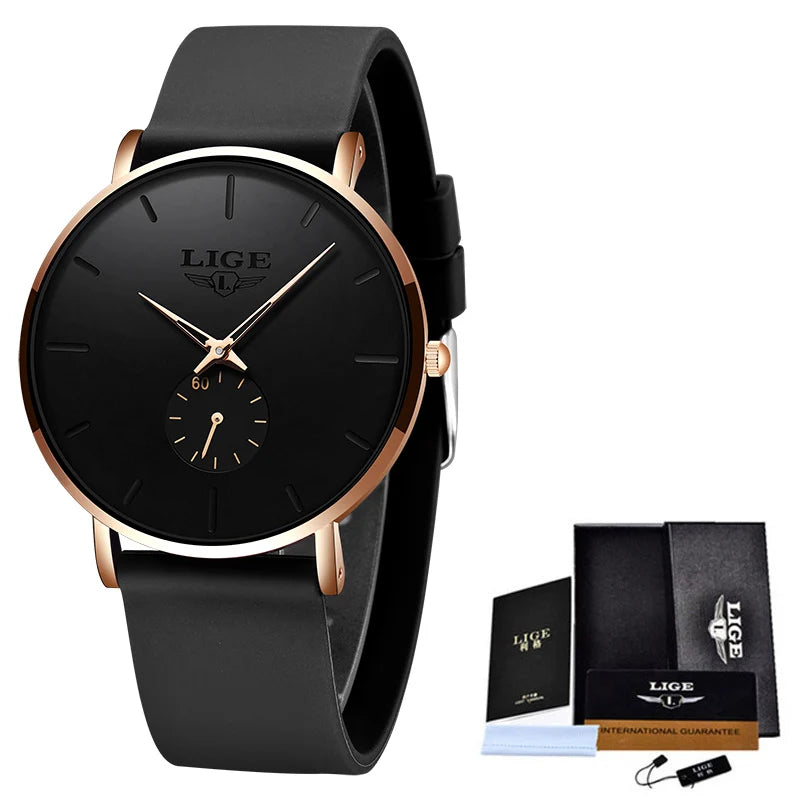 LIGE mode sport luxe hommes montres haut de gamme étanche