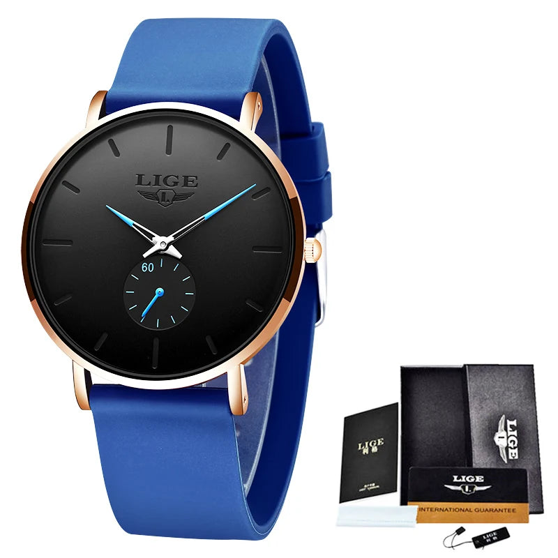 LIGE mode sport luxe hommes montres haut de gamme étanche