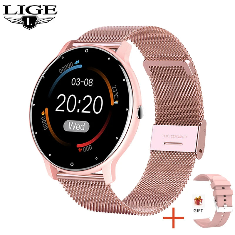 Montre de sport connectée pour les femmes, étanche conforme à la norme IP67, Bluetooth