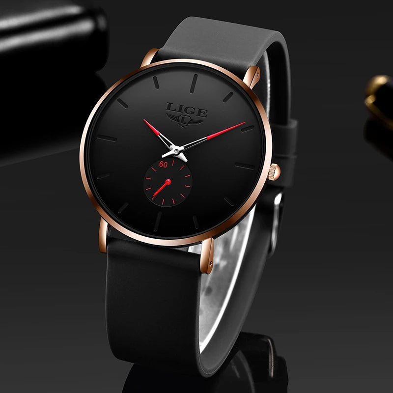 LIGE mode sport luxe hommes montres haut de gamme étanche