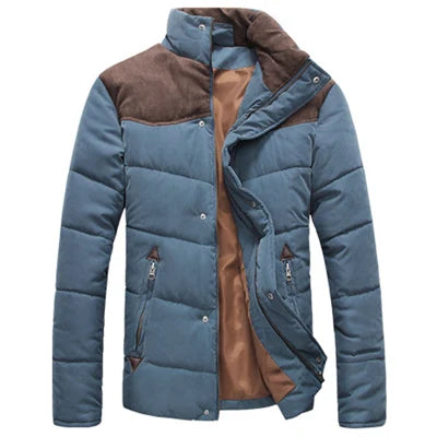 Parka Homme Hiver Matelassée Col Montant - Manteau Chaud Coupe-Vent