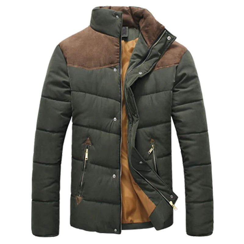 Parka Homme Hiver Matelassée Col Montant - Manteau Chaud Coupe-Vent