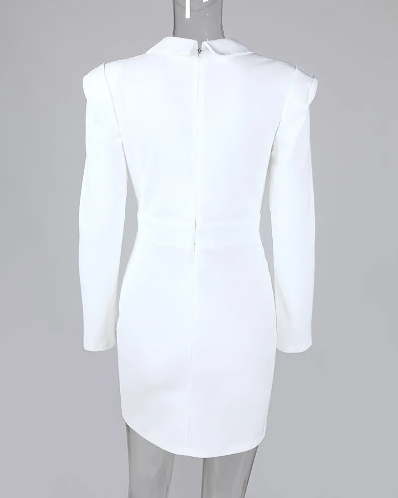 robe blazer élégant a manche longue mode femme