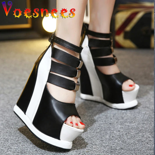chaussures compensées a talon haut mode femme
