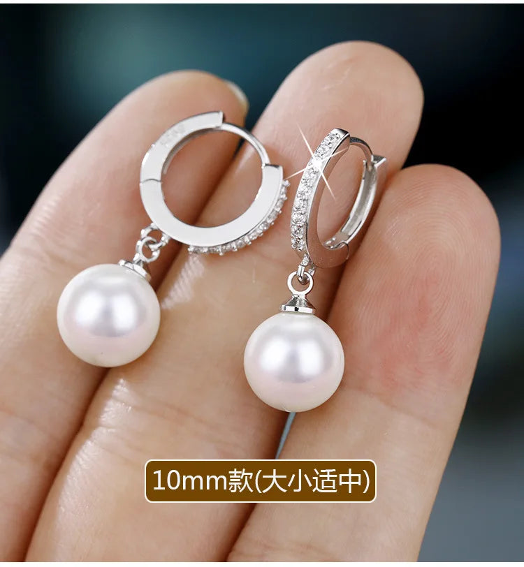 boucles d'oreilles en perles d'eau douce naturelle pour femmes