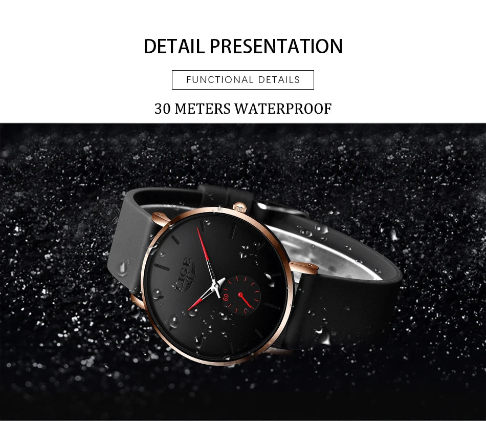 LIGE mode sport luxe hommes montres haut de gamme étanche