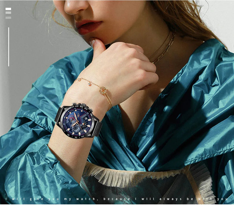 Montre Femme LIGE Luxe - Quartz Étanche Design Élégant | MONASTORESHOP.COM