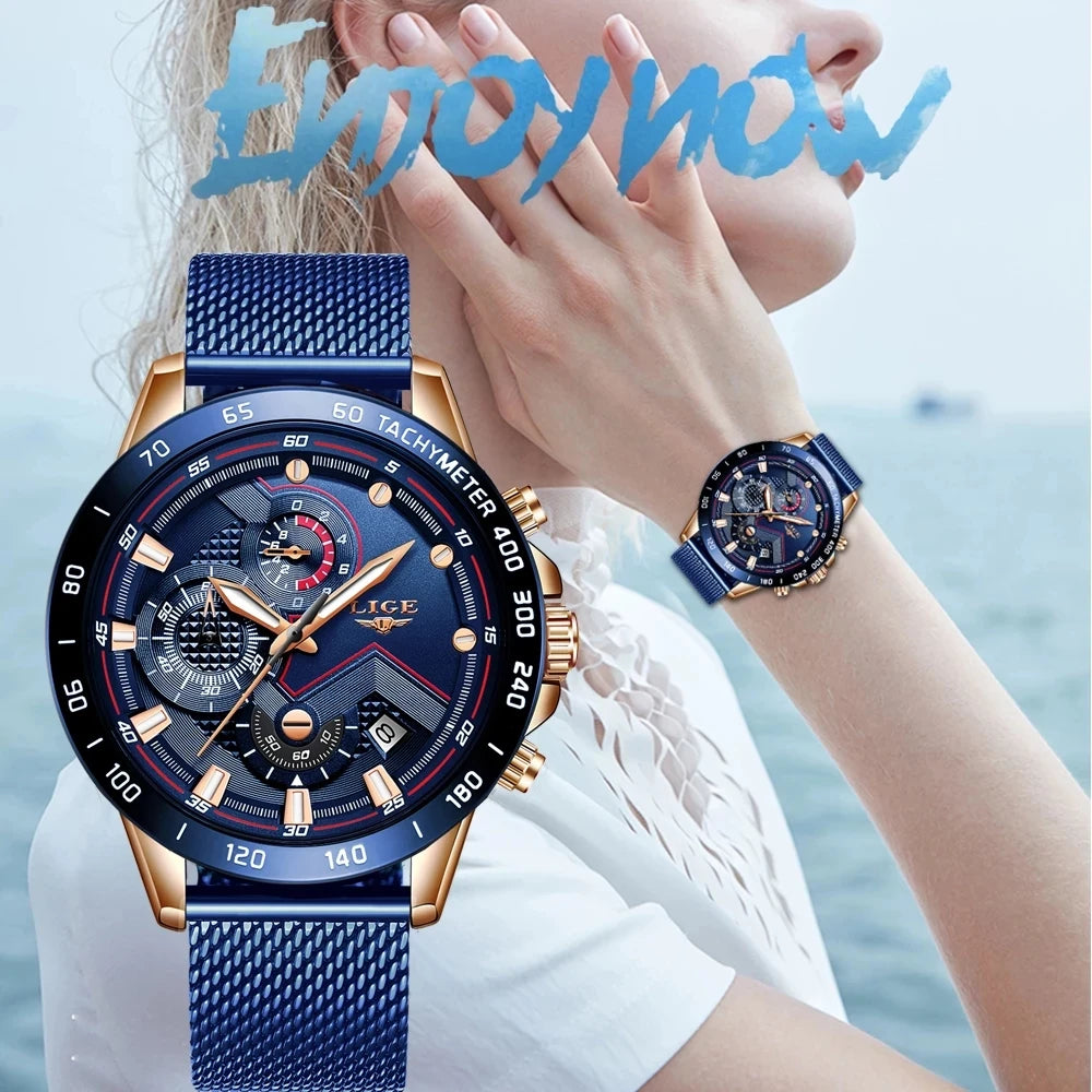 Montre Femme LIGE Luxe - Quartz Étanche Design Élégant | MONASTORESHOP.COM