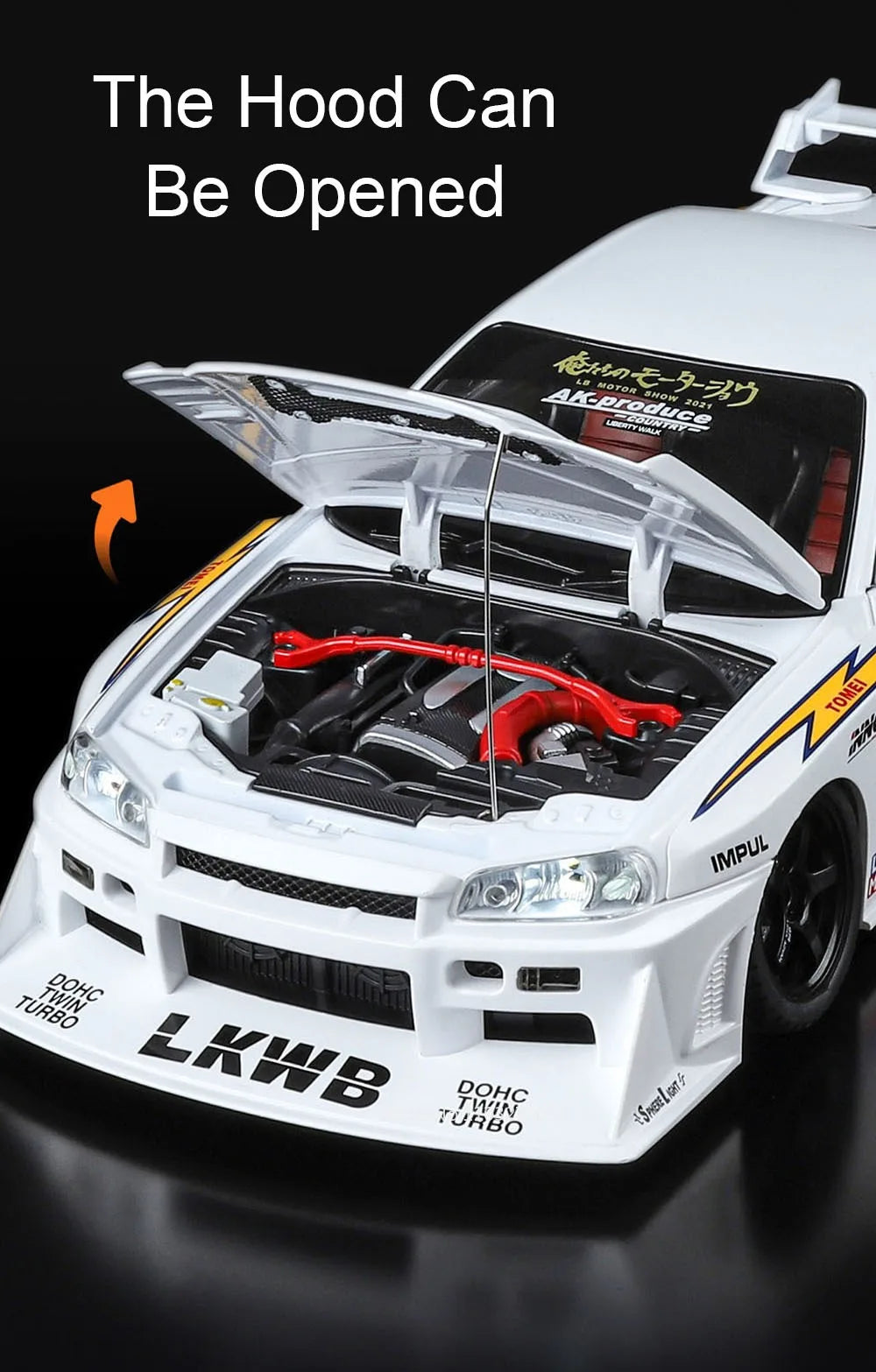 super car GTR 1/18 en alliage