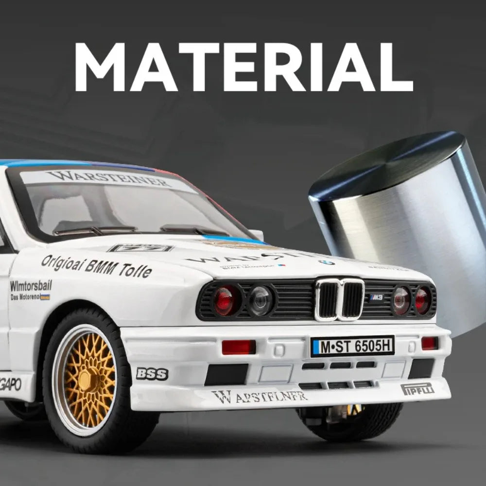 M3 GTR M4 Alliage métal Miniature 1/24 avec portes et capot ouvrant lumière et pile inclus