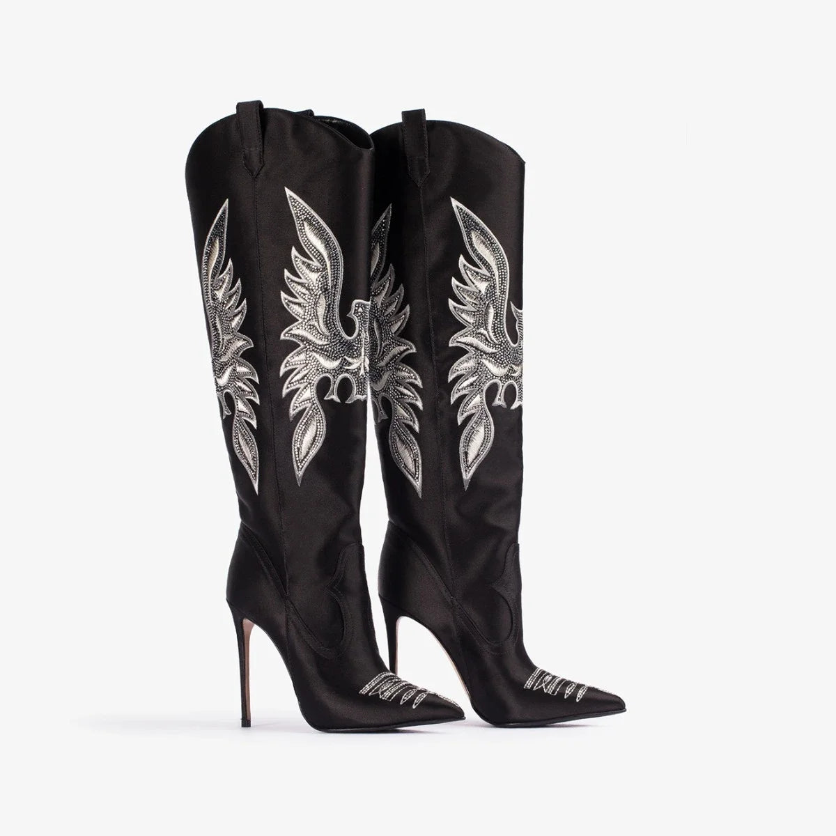 botte et bottine de cowboy femme a talon éguille et bout pointu