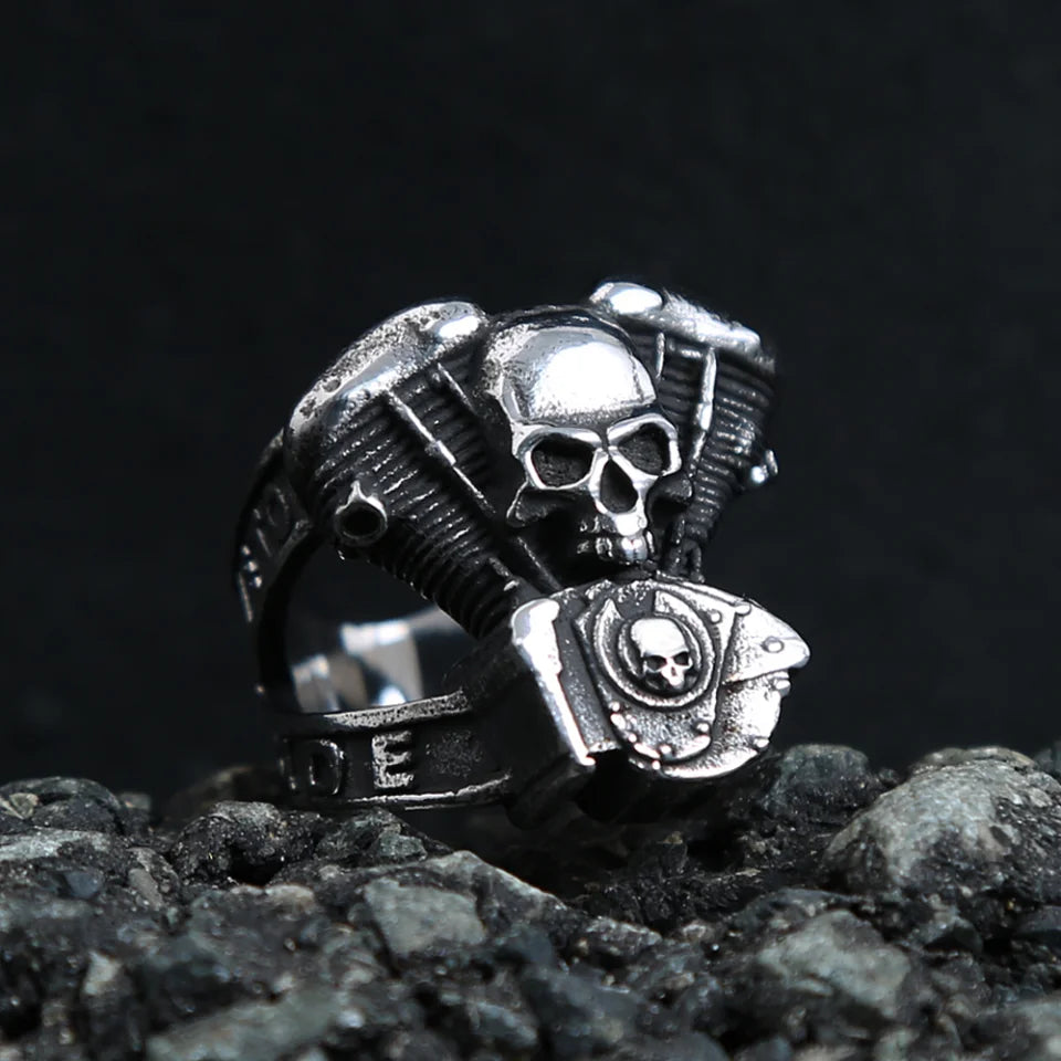 bague "bikers" en acier inoxydable pour  hommes/femmes