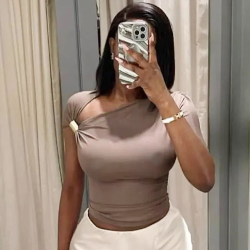 nouveauté haut asymétrique pour femme