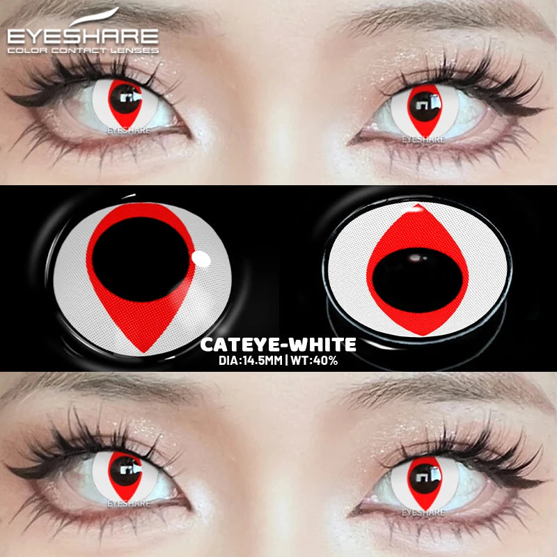 "Un seul regard… et l’horreur commence. Ose les lentilles Halloween."