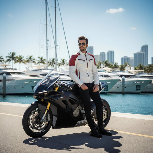 Veste motard en simili cuir PU homme, patchwork sombre, fermeture zippée