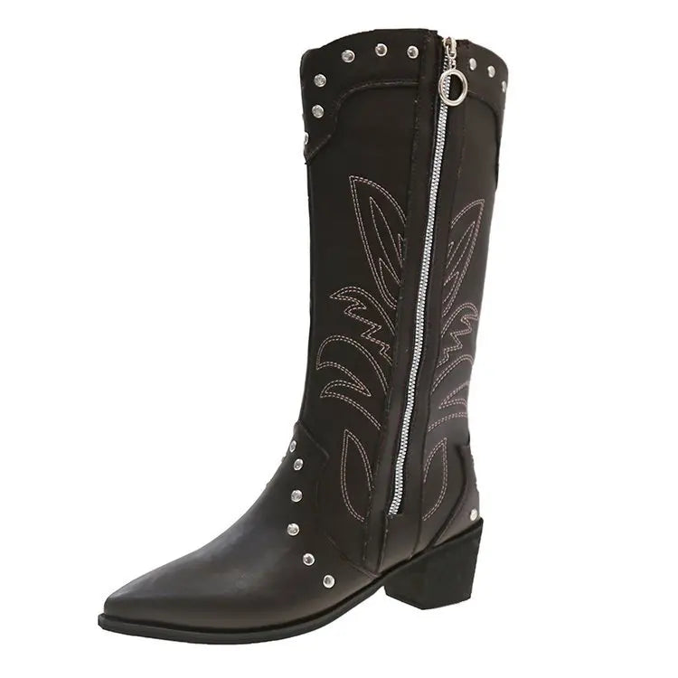 nouveauté automne botte montante western femme