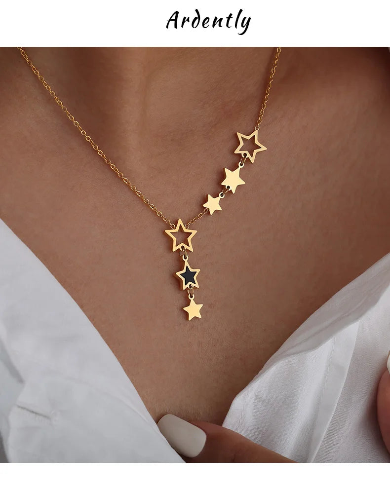 pendentif étoile dorée tendance pour femmes