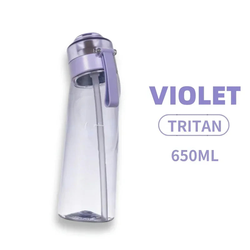 Gourde Infuseur 650ml avec Dosettes Arômes - Bouteille Sport Sans BPA Paille Intégrée