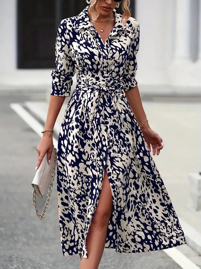 robe a manche longue décontracté style américaine