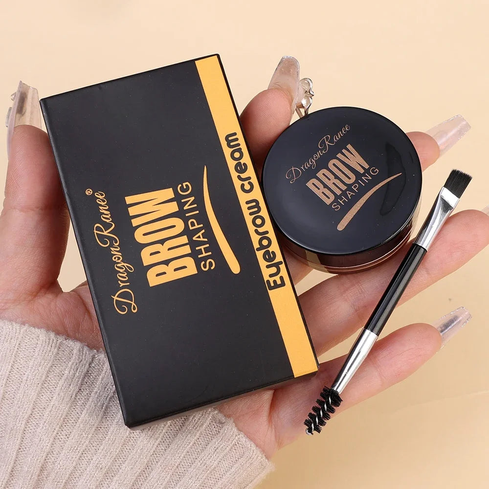 Crème pour sourcils, couleur marron mat, noir sauvage, teinte naturelle