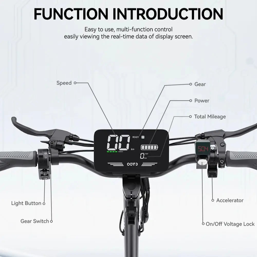 E-scooter de ville avec pneus tout terrain 900W 48V 13AH