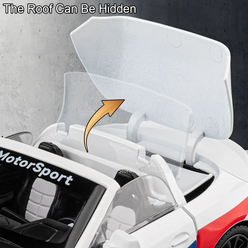 Modèle Voiture Sport Alliage Z4 I8 1:22 - Portes Ouvertes Son Lumière Rétractable - MONASTORESHOP.COM