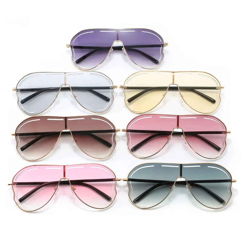 Lunettes de Soleil Vintage Surdimensionnees Femme - Style Pilote UV400