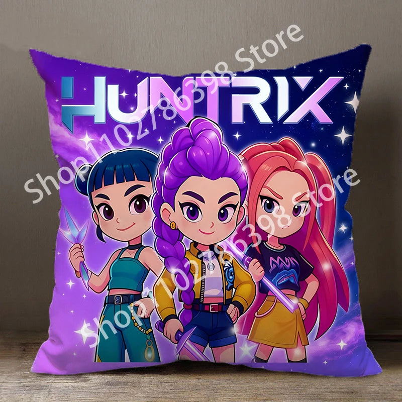 K Pop Demon Hunters – taie d'oreiller mignonne pour filles, 45x45CM
