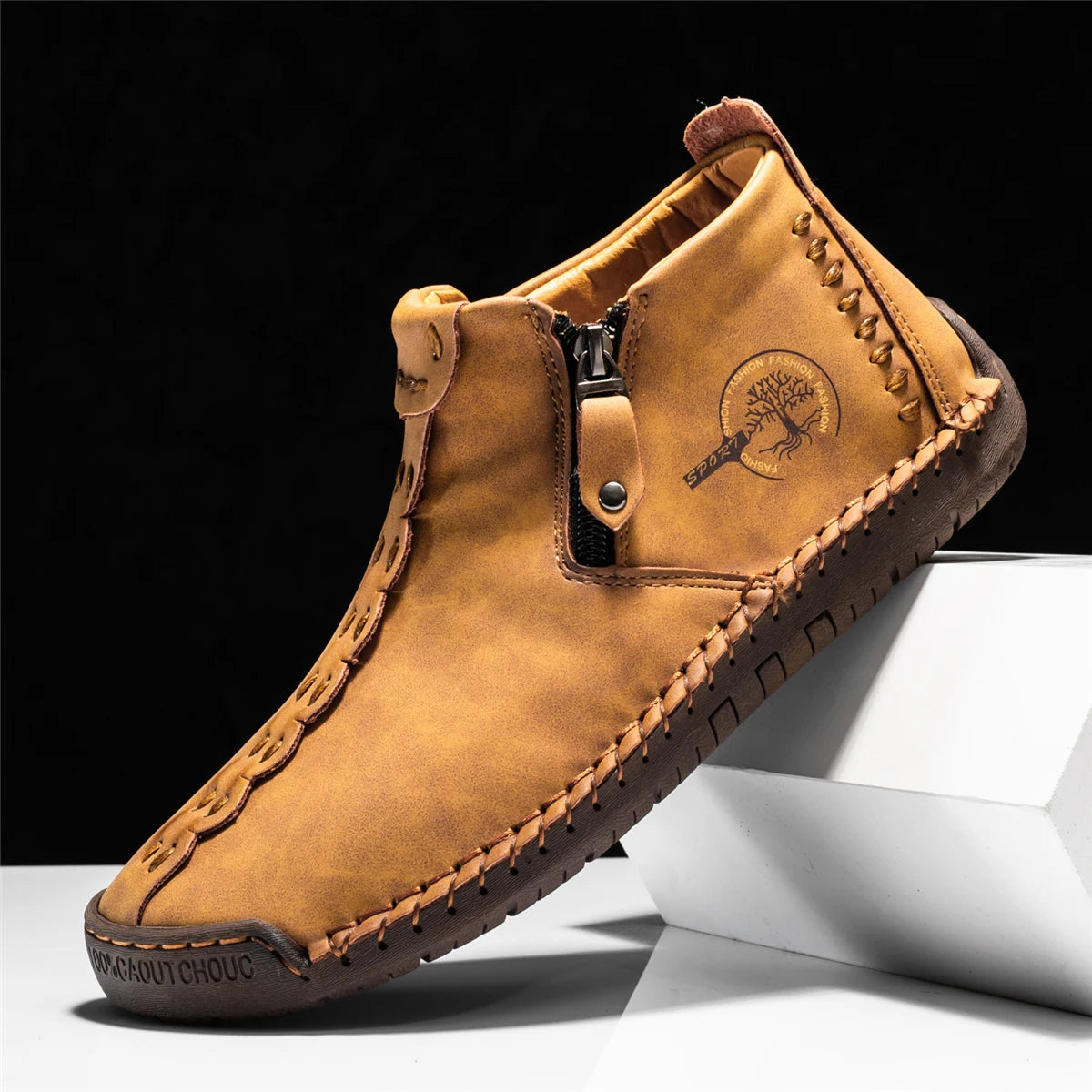 Mocassins en cuir faits à la main pour hommes
