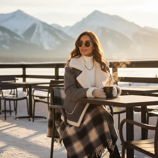 Manteau Vintage Fourré Hiver Femme - Veste Oversize Décontractée