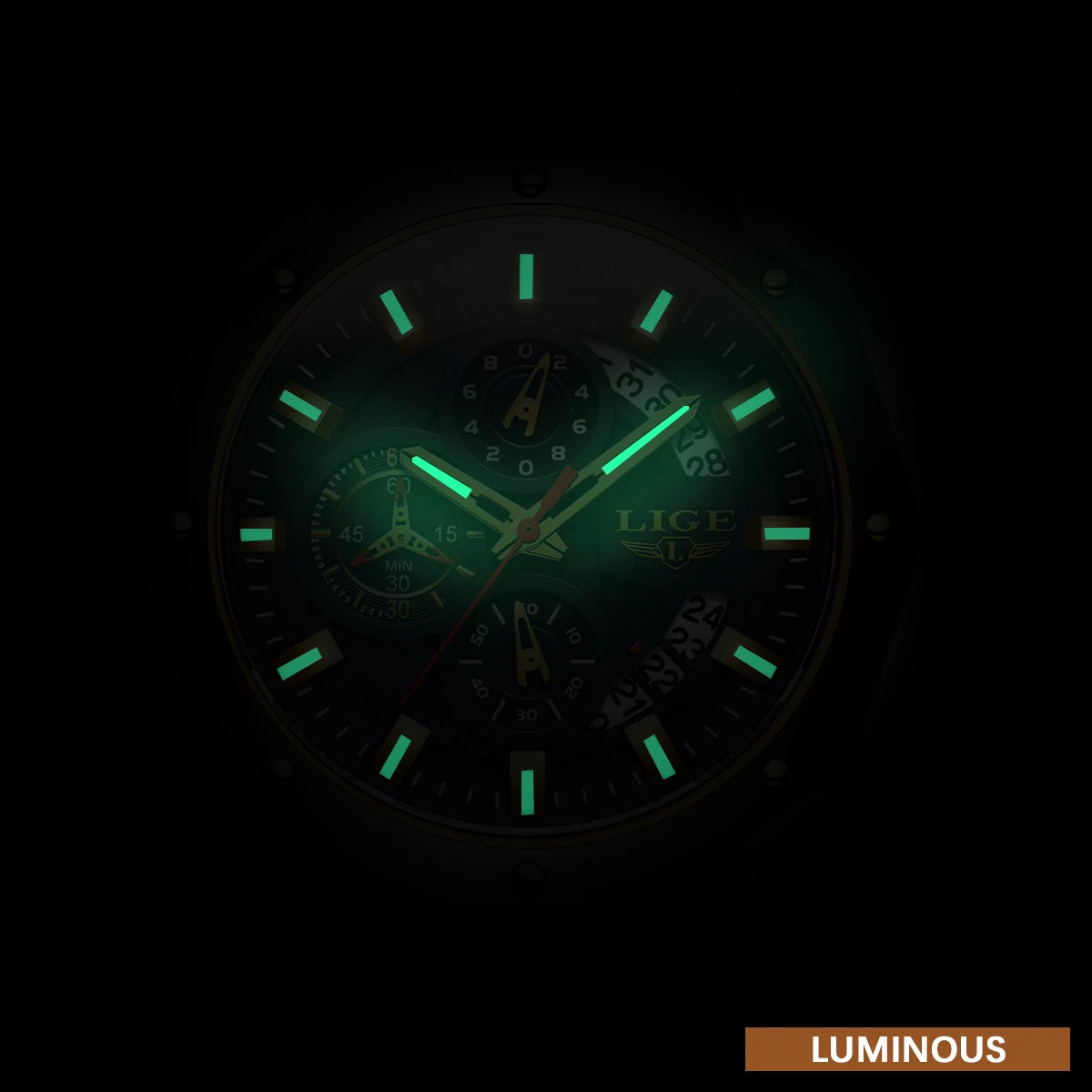 LIGE – montre de Sport en Silicone pour hommes