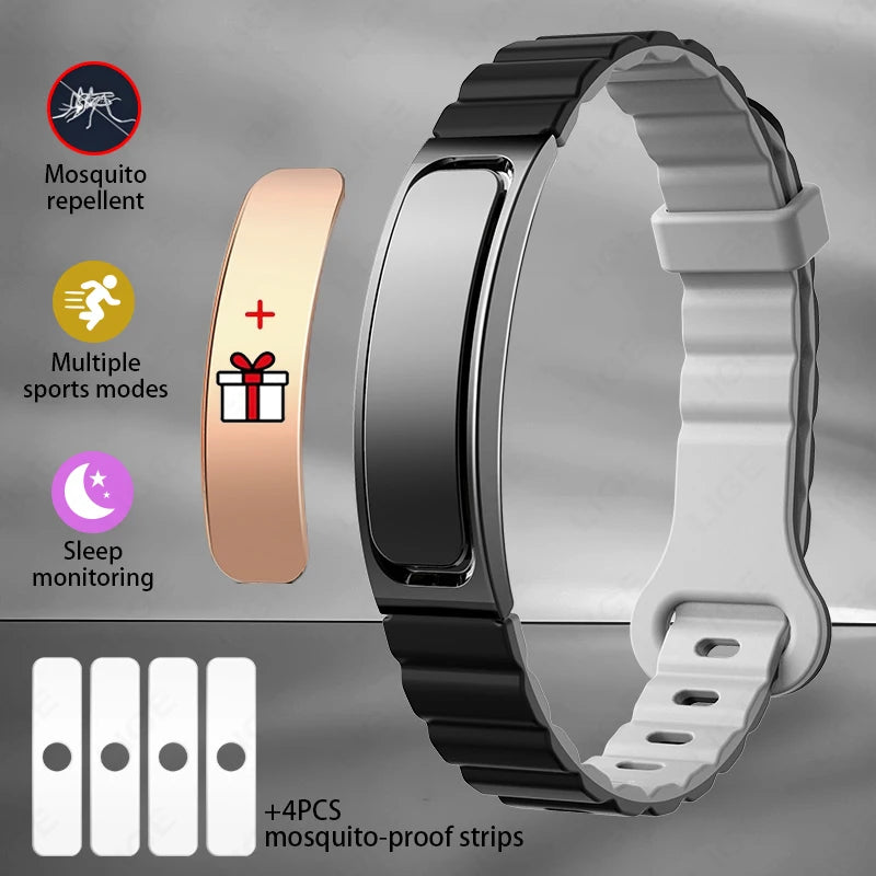 Bracelet Anti-Moustique Ultrasonique LIGE - Répulsif Intelligent Unisexe