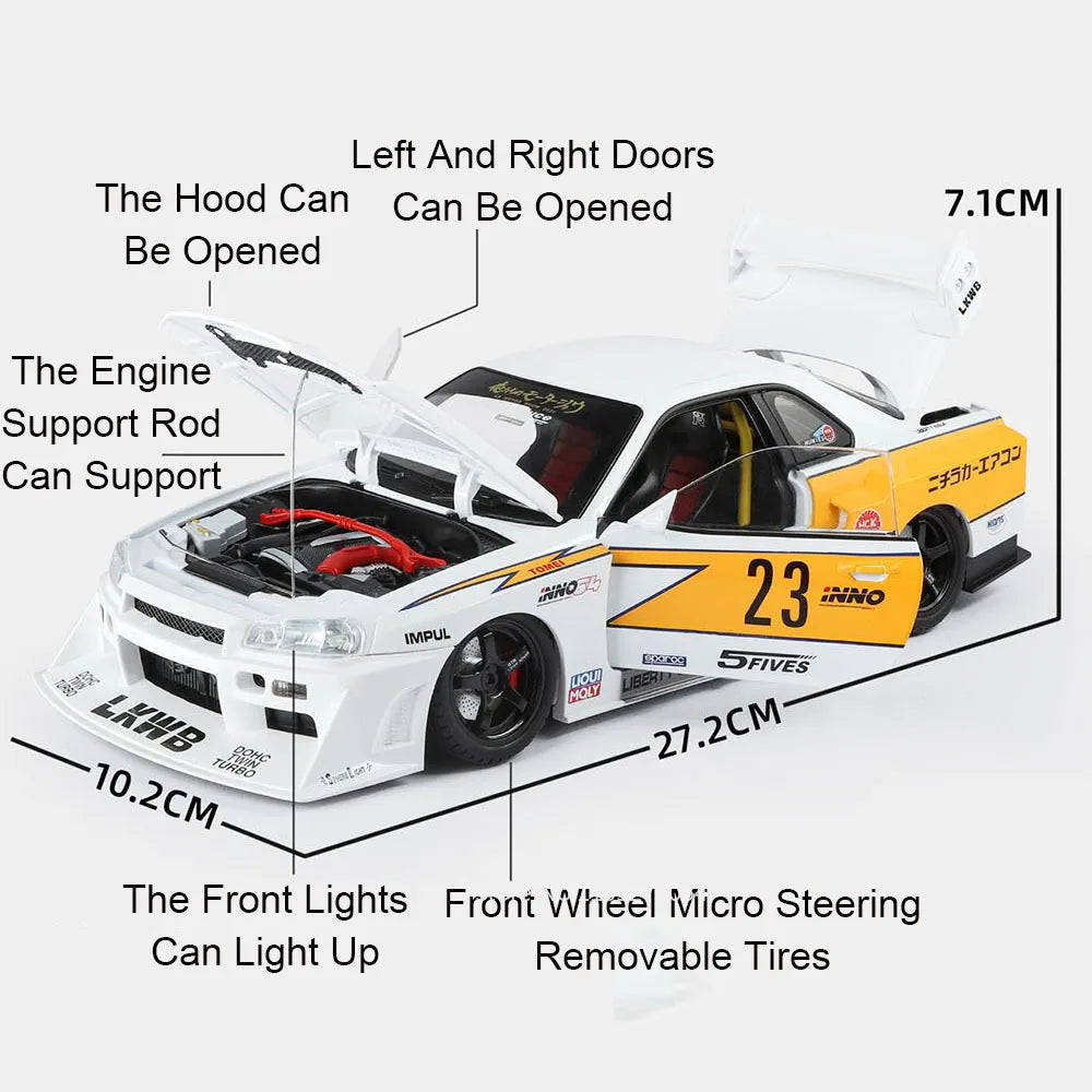 super car GTR 1/18 en alliage