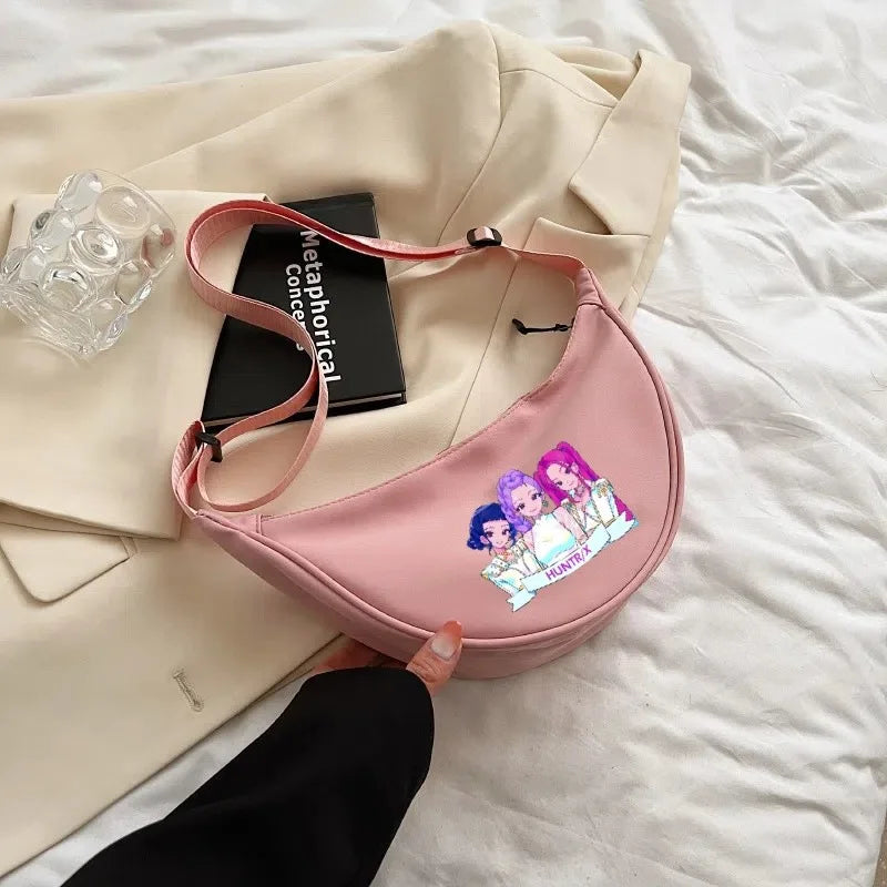 K-pop Demon Hunters sac à bandoulière en toile ou sac de mode pour petite fille