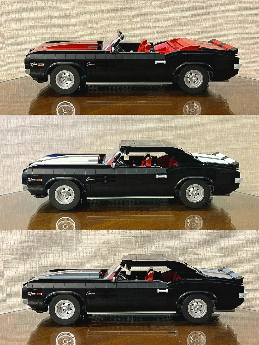 Kit Blocs Construction Muscle Car Vintage Noir - Voiture Rétro Compétition Garçon - MONASTORESHOP.COM