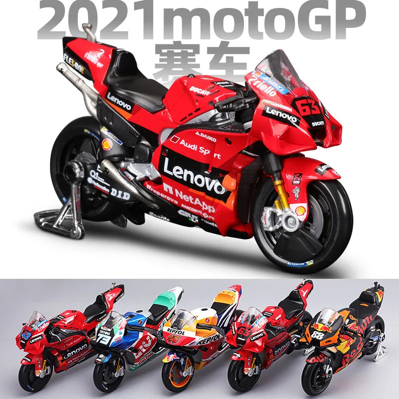 moto GP de collection 1/18 métal avec support/a partir de 14ans