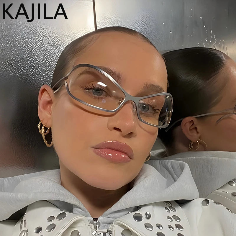 🔥 Stock Limité - Lunettes Cat Eye Shield Y2K Luxe | Parfaites avec Bikini & Tankini Plage