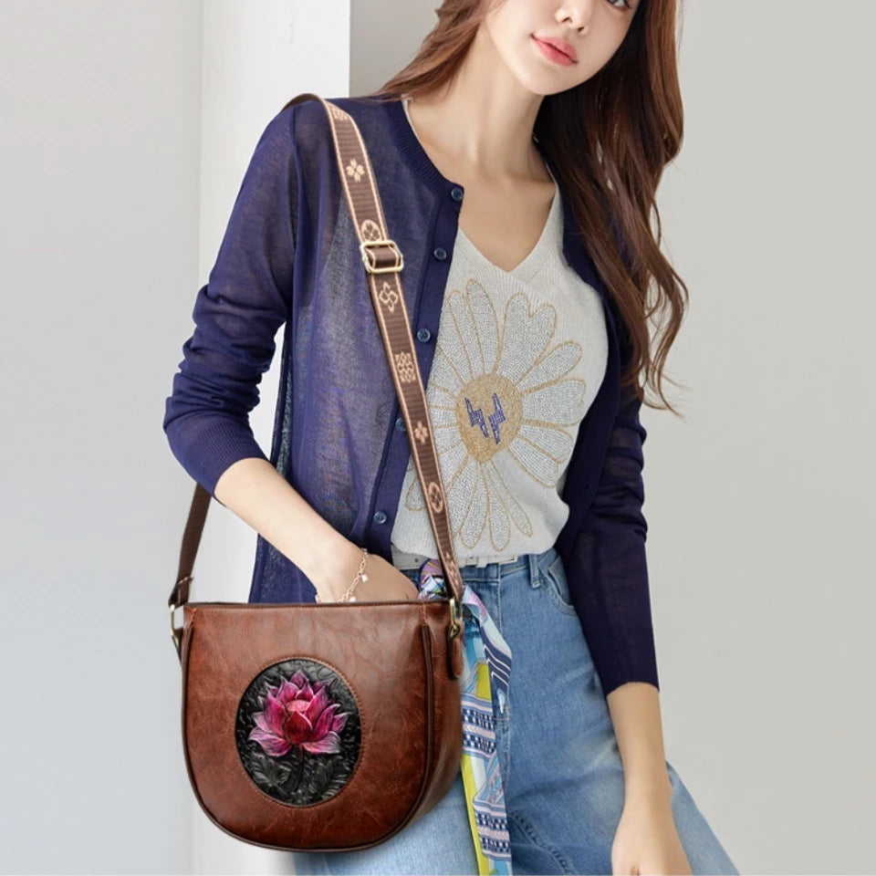 sac a main luxe vintage en cuir pour femmes
