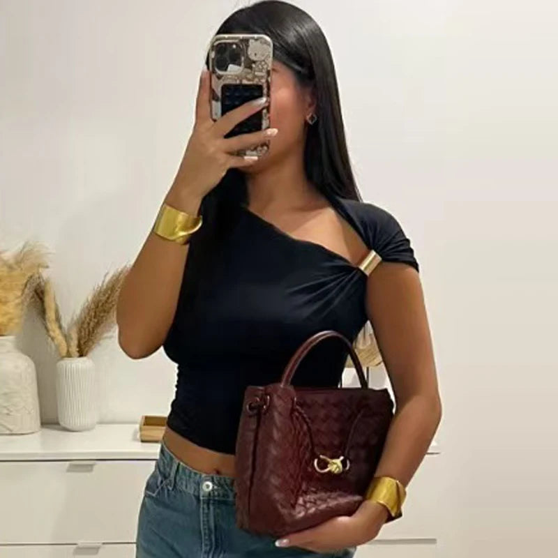 nouveauté haut asymétrique pour femme