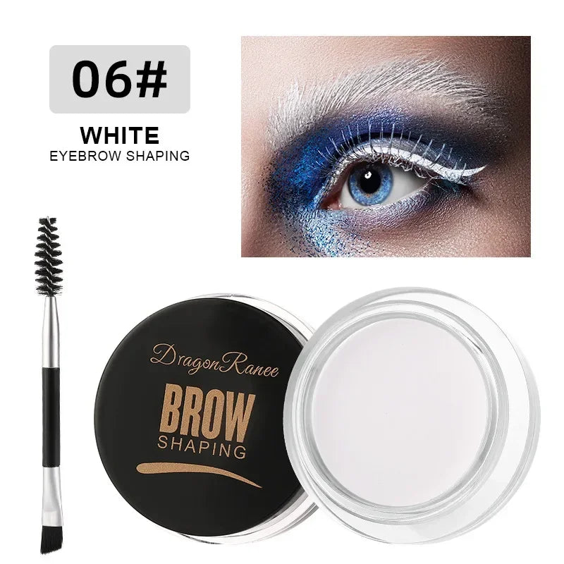 Crème pour sourcils, couleur marron mat, noir sauvage, teinte naturelle