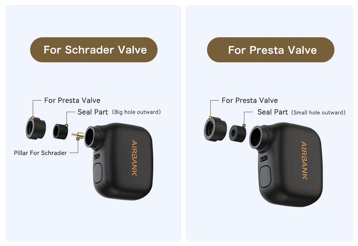 Mini pompe à vélo portable aste, 100PSI, 5V, Type-C,