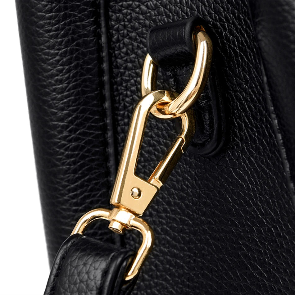 Sac à bandoulière en faux cuir de grande capacité pour femmes