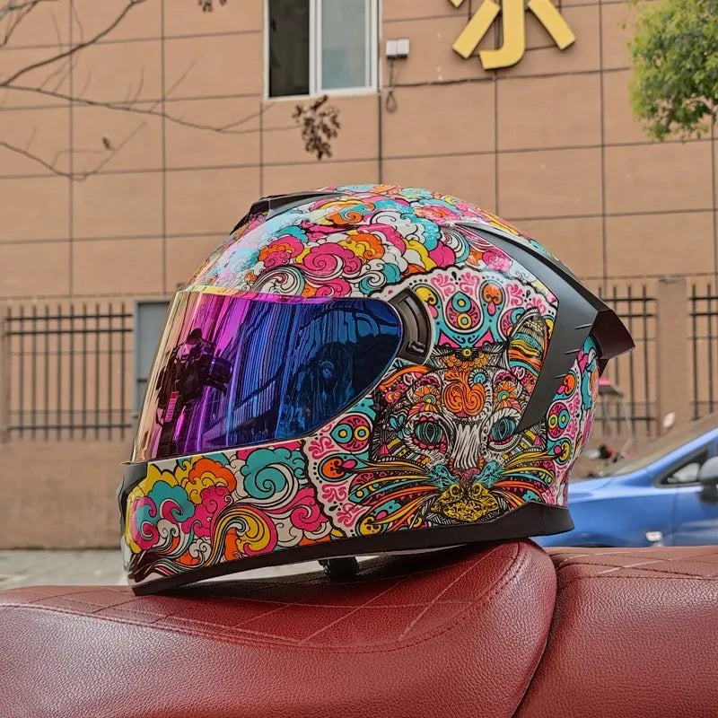 casque integral moto scooter homme femme avec graphisme personalisé