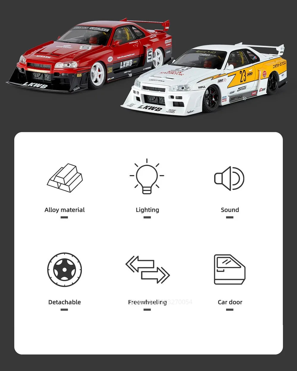 super car GTR 1/18 en alliage