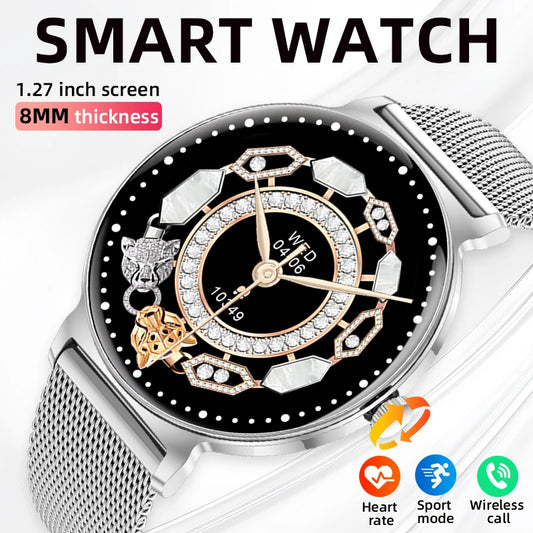 LIGE Ultra-mince montre intelligente dames Bluetooth appel cadran personnalisé Sport fréquence cardiaque santé suivi montre étanche femmes Smartwatch